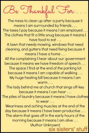 My goal this week is to really focus on things that I am thankful for ...