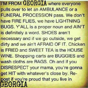 am definitely from Georgia!