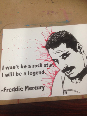 Freddie Mercury Queen 9x12 Quote Watercolor Original