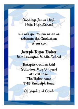 Middle School Graduation Cap Announcement Cards areBecoming Very ...