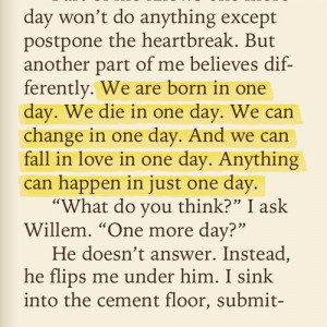 ... Just One Day Gayle Forman, Change, Favorite Book Quotes, True, Oneday