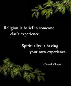 Deepak Chopra - Religion vs. Spirituality