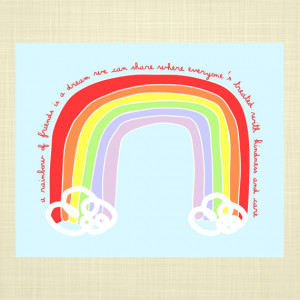 ... Rainbow of Friends- Kids art, Kids wall art, Quote art, Childrens art