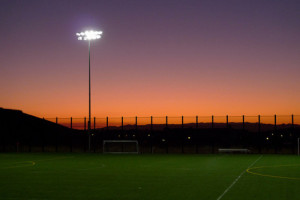 Soccer #Football #Soccer field #Pitch #Field #Sunset