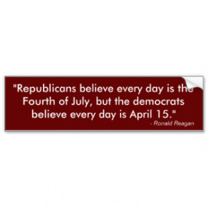 Ronald Reagan anti-Tax Quote Bumper Sticker