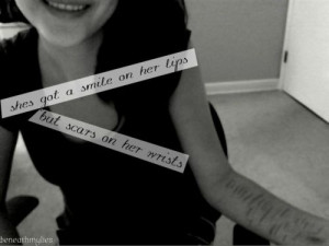 Black and White Self-Harm Quotes