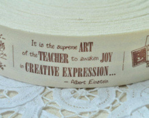 ... Label - Albert Einstein Quote Letter Creative Expression Teacher Art