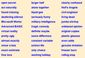Related Pictures oxymoron list funny examples of oxymorons