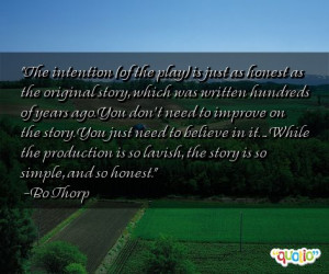 The intention (of the play) is just