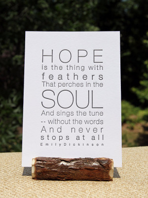 This letterpress print features an Emily Dickinson quote ($10).