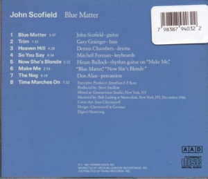 John Scofield Blue Matter