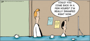 Cartoon : Idiom – To Be Swamped