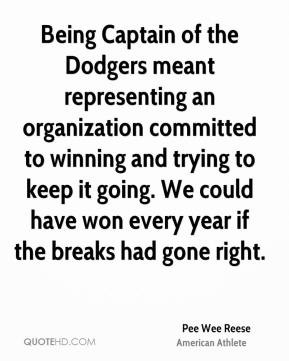 Being Captain of the Dodgers meant representing an organization ...
