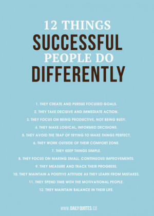 12 Things Successful People Do Differently | Motivation & Quotes ...