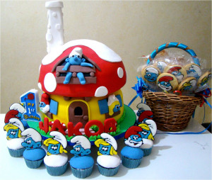 pin smurf birthday cake and cupcakes pic 14 cake picture to pinterest