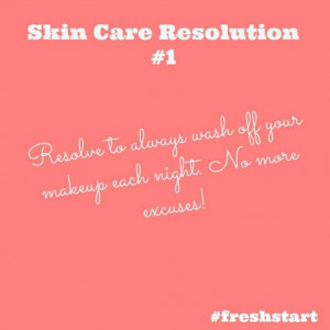 Skin care resolution #1