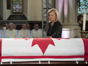 ... Elliott (wife of Jim Flaherty) shown in the pics at the funeral