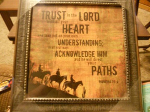 Cowboy bible verse framed
