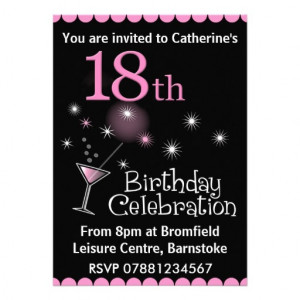 18th Birthday Party Invitation - Zazzle.com.au