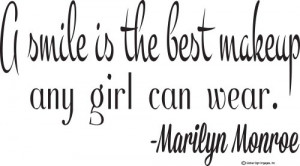 Best Makeup Any Girl Can Wear.-marilyn Monroe-wall Quote-wall sayings ...