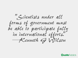 Scientists under all forms of government must be able to participate ...