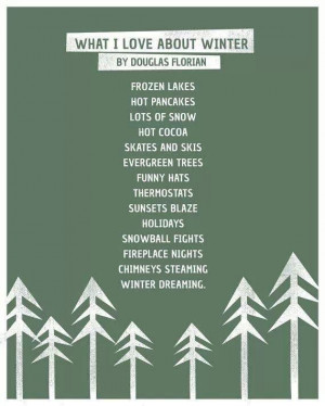 What i love about winter