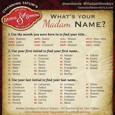 my madam name is countess trixie scrotum more games mrs names channing ...