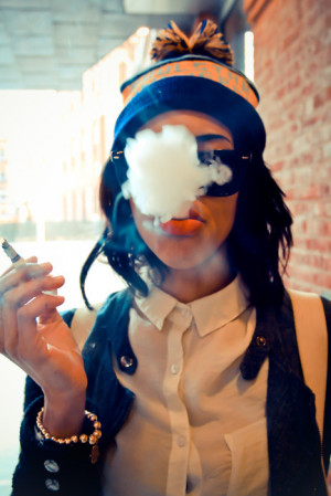 swag girl joint smoke hipster Girl with swag