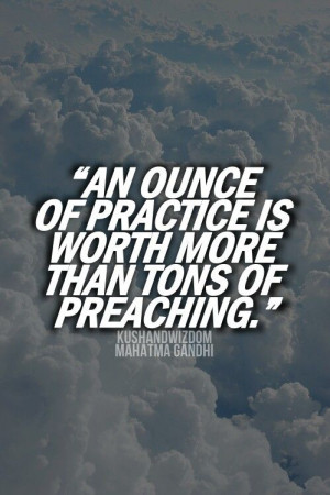 Practice what you preach