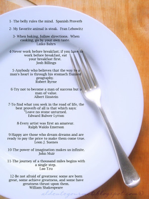 12 Delicious Quotes Easy to Digest --Spice up Your Soul