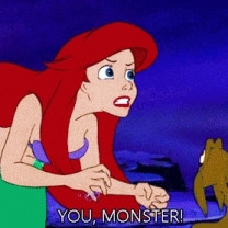 Ariel Attacks Ursula The Monster In Disney’s Little Mermaid