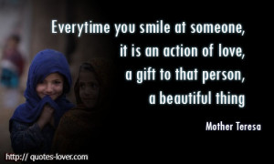 Everytime You Smile At Someone, It Is An Action Of Love - Action Quote