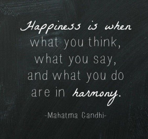 Gandhi. Happiness.