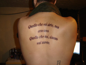 Awesome Back Quotes Tattoos for Men