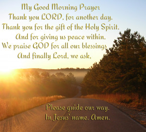 Good Morning Prayer...