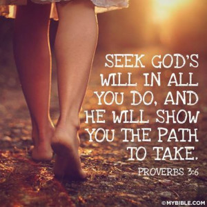 Seek God's will for direction