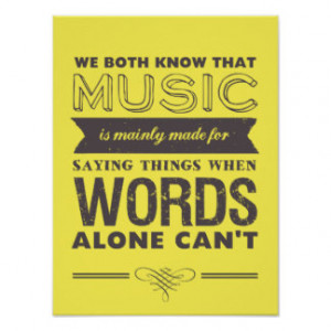 Music Quotes Typography Poster Music Speaks