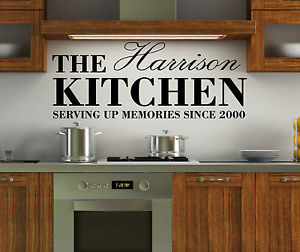 ... -Family-Name-Kitchen-Wall-Art-Quote-Sticker-Decal-Vinyl-Dining-Room
