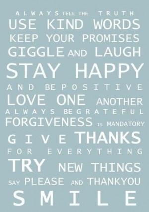 rules to always live by..