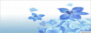 Blue Flowers Quote Pretty Facebook Timeline Cover
