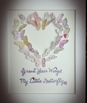 Spread your wings my little butterfly quote frame