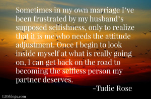 Marriage means selflessness