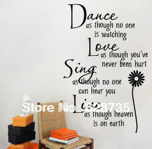 Dance as though no one is watching...vinyl Wall Decal Quote Wall ...