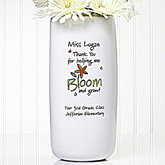 Personalized Teacher Vase - Bloom and Grow - 11521