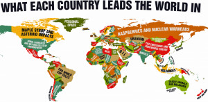MAP: What Every Country Leads The World In