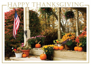 ... & Occasions > Thanksgiving Cards > Thanksgiving Patriotic Porch