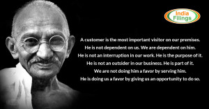 Mahatma Gandhi Quote, Customer Service