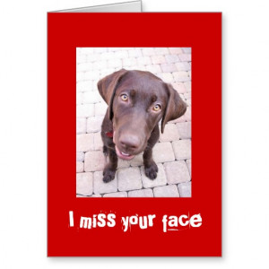 Missing you greeting cards