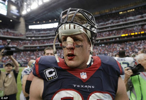 Ouch: Watt's penchant for violent collisions resulted in a deep gash ...