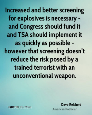 Increased and better screening for explosives is necessary - and ...